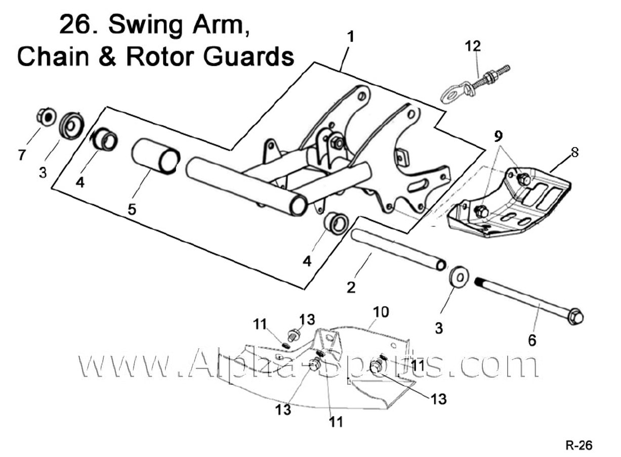 ETON 650916 e-ton DXL90 Sierra Rear Swingarm Suspension Bushing order 2 per ATV!