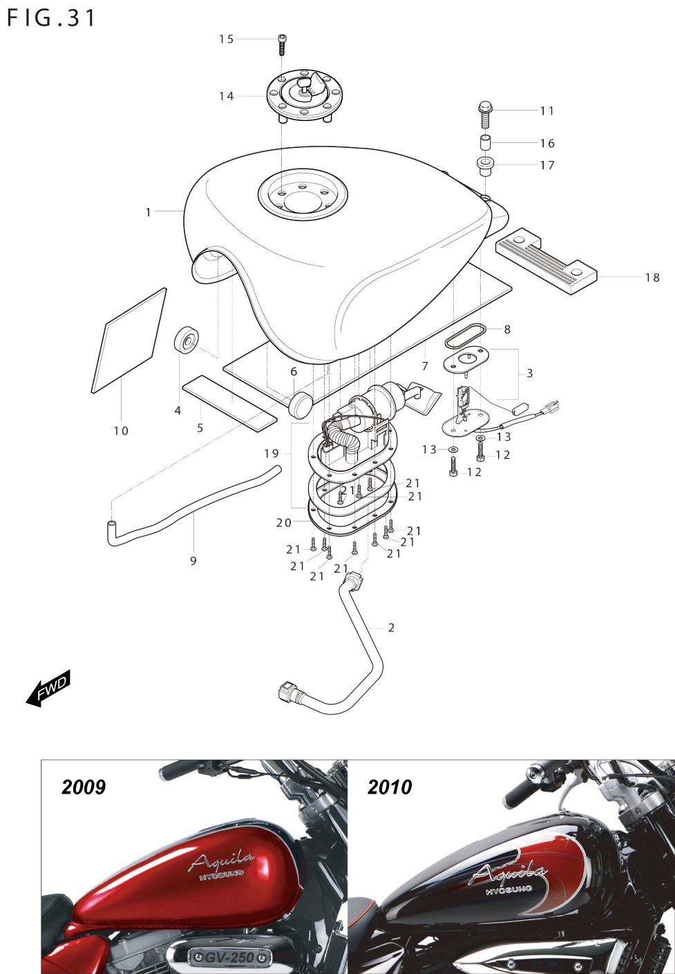 Hyosung gv250 hot sale aftermarket parts