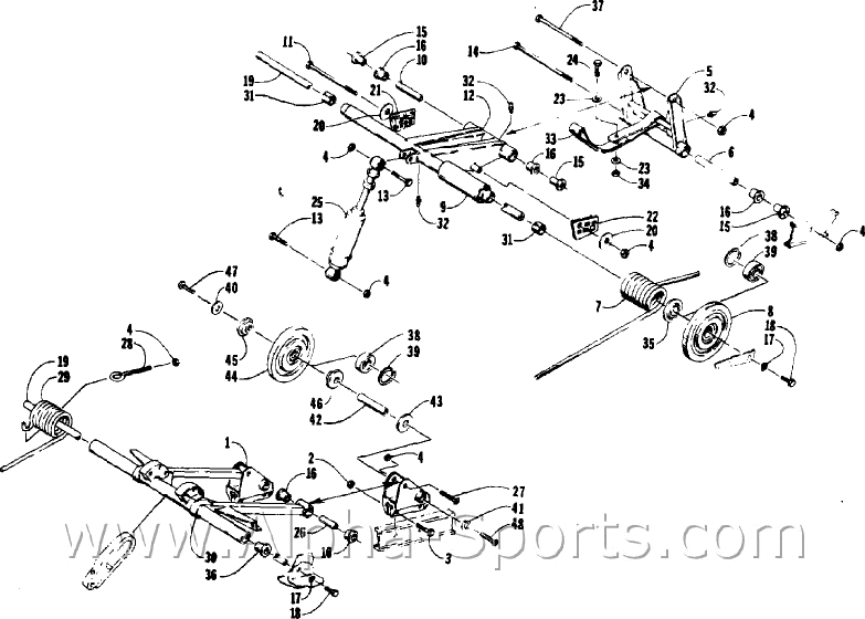 OEM Arctic Cat Snowmobile Front Arm Pivot Spacer - 0104-629